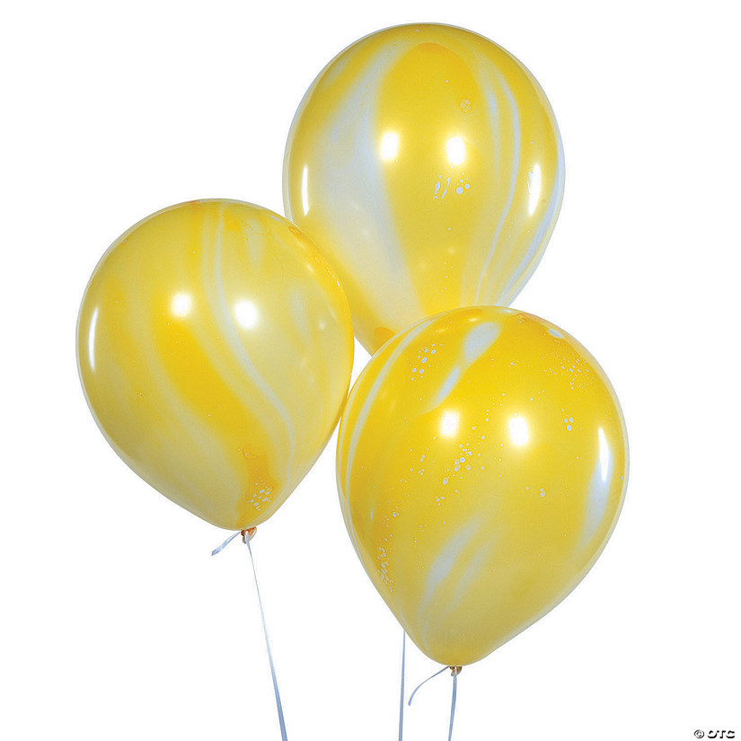 Yellow Marble 11" Latex Balloons Image