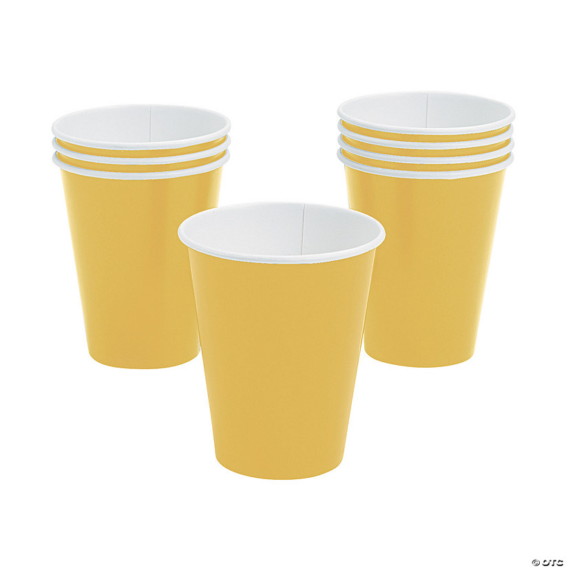 Yellow Paper Cups - 24 Ct. Image
