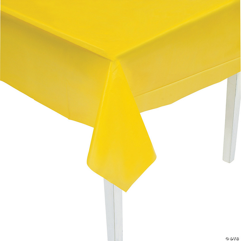 Yellow Plastic Tablecloth Oriental Trading