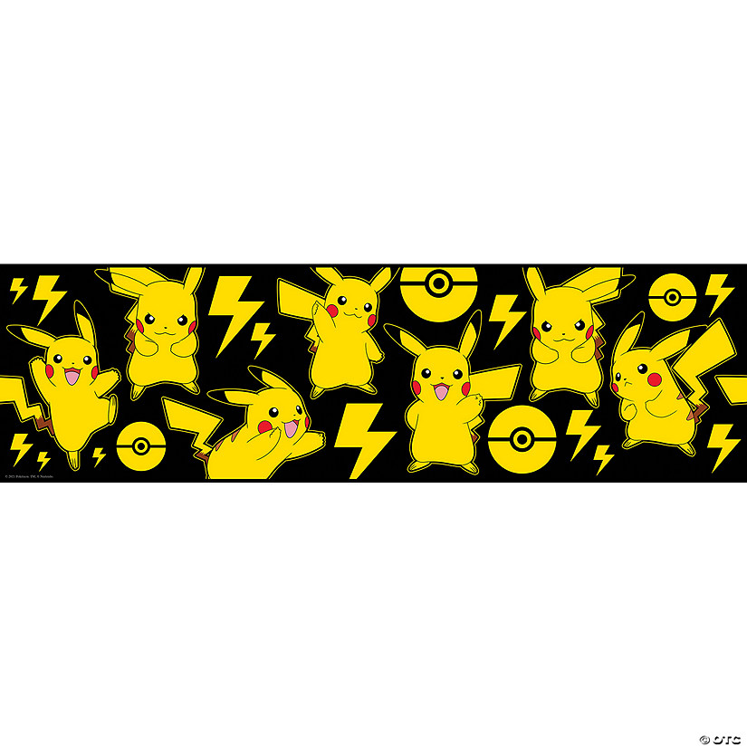 Yellow Poke&#769;Mon Pikachu Peel and Stick Wallpaper Border Image