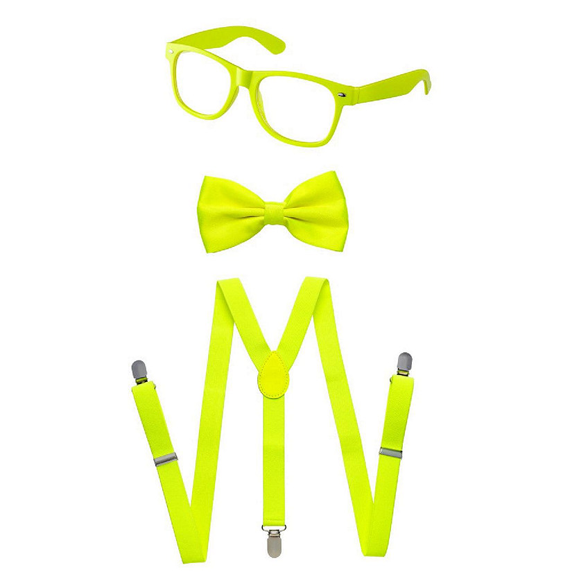 Yellow Suspenders, Bowtie, Sunglasses Image