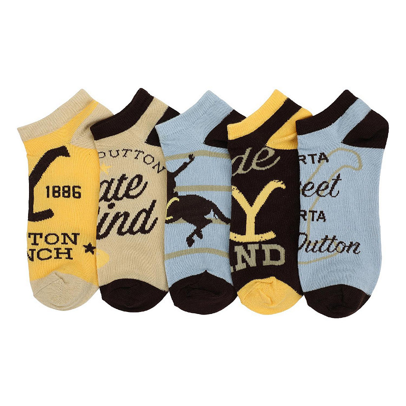 Yellowstone Quotes 5-Pair Women's Ankle Socks Image
