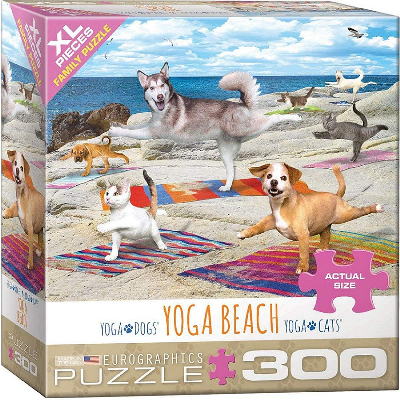 Yoga Beach 300 Piece XL Jigsaw Puzzle Image