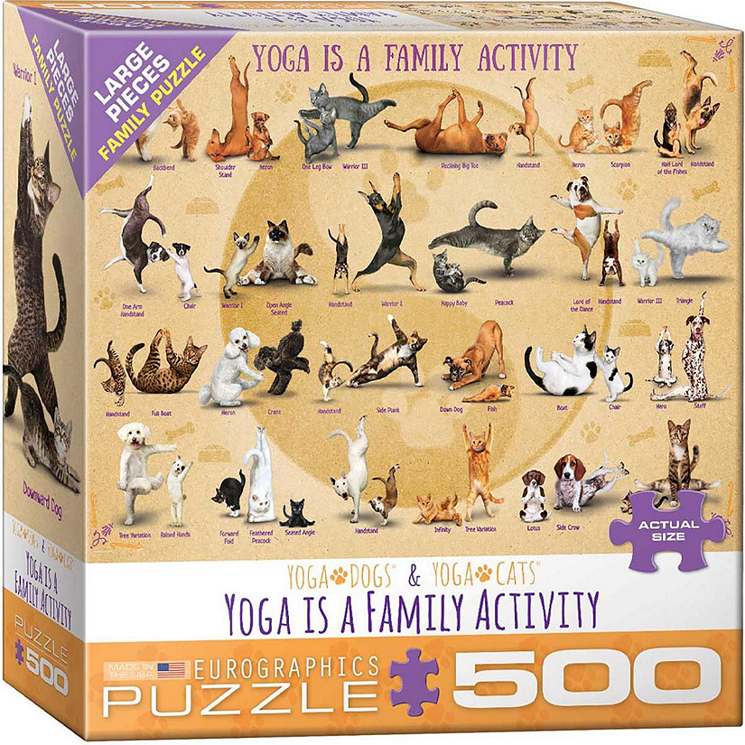 Yoga is a Family Activity 500 Piece Jigsaw Puzzle Image