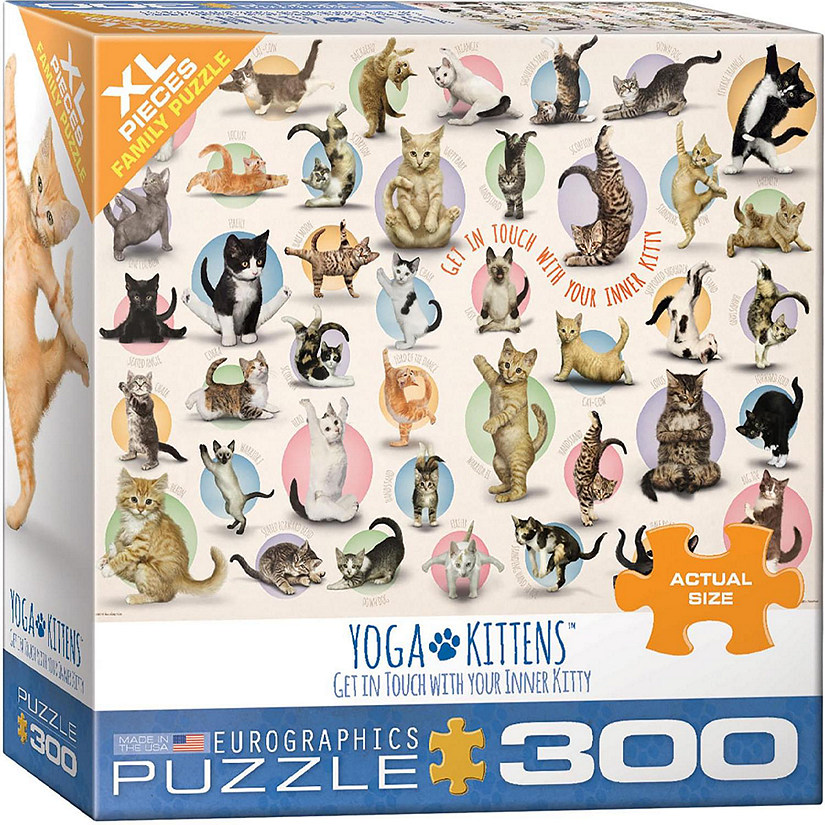 Yoga Kittens 300 Piece XL Jigsaw Puzzle Image
