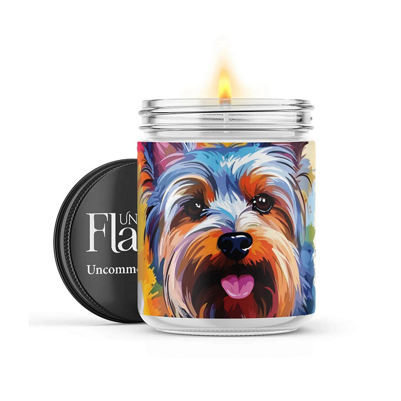Yorkshire Terrier 22oz Candle Jar Eucalyptus Flame