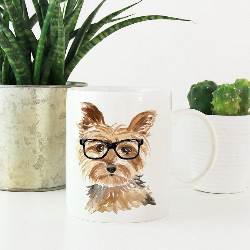 Yorkshire Terrier Black Glasses Mug Image