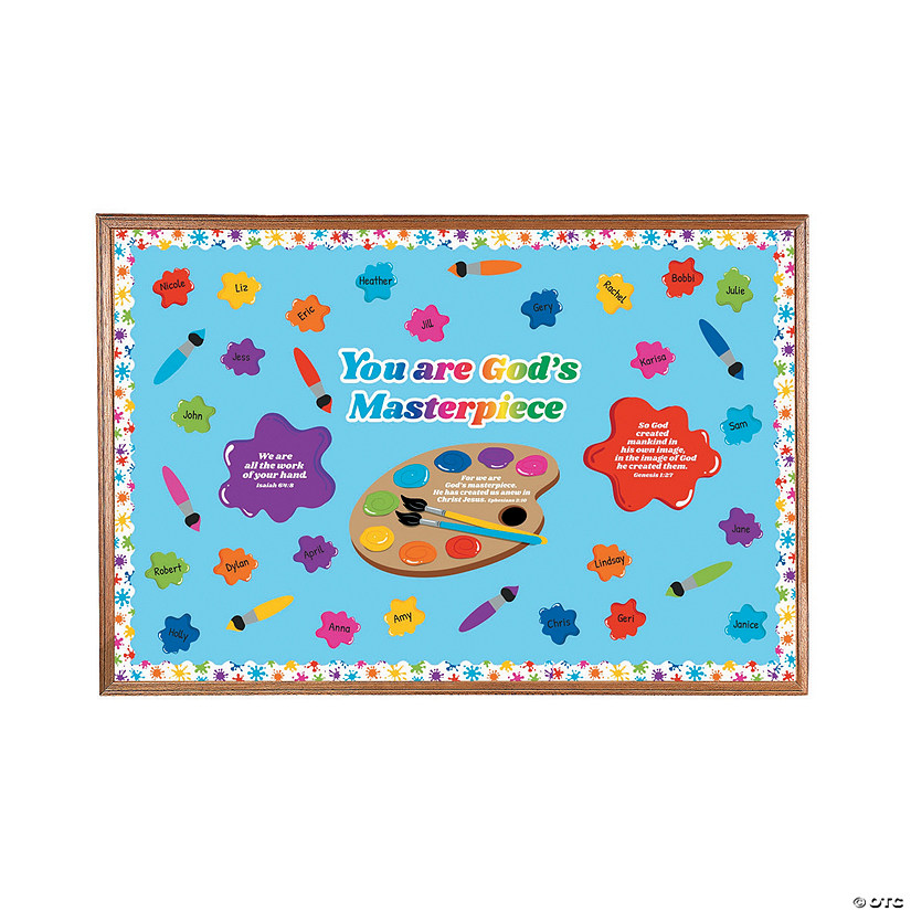 You Are God’s Masterpiece Bulletin Board Set 51 Pc. Oriental Trading