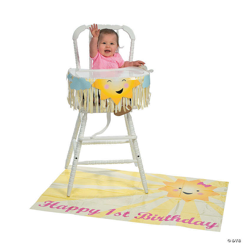 You Are My Sunshine 1st Birthday High Chair Decorating Kit - 2 Pc. Image
