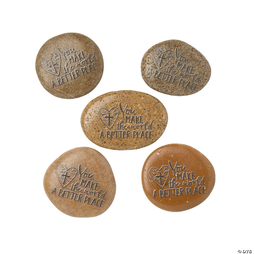 You Make the World a Better Place Worry Stones - 12 Pc. Image