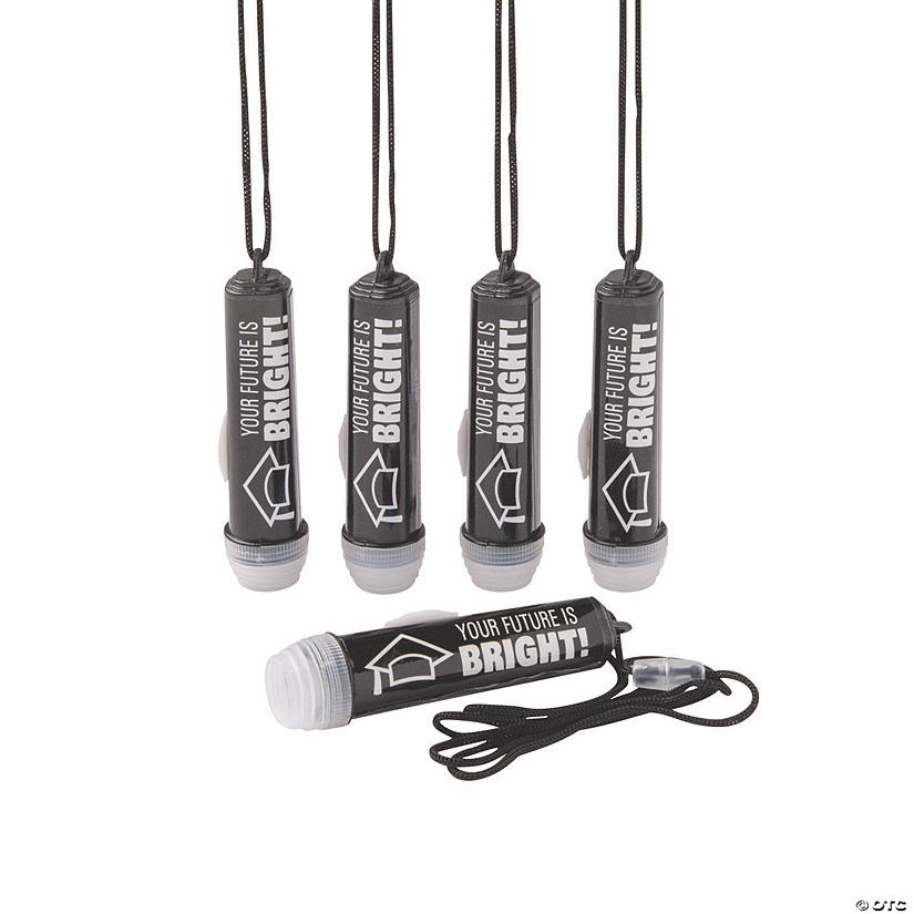 Your Future is Bright Flashlights on a Rope - 12 Pc. Image