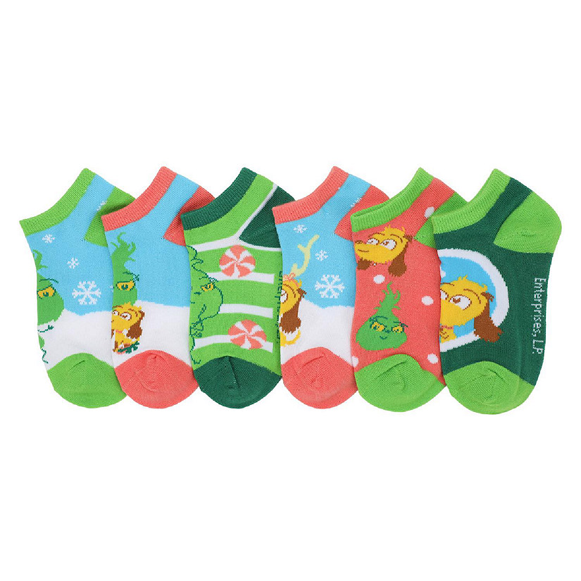 Youth Grinch Ankle Socks 6-Pack Image