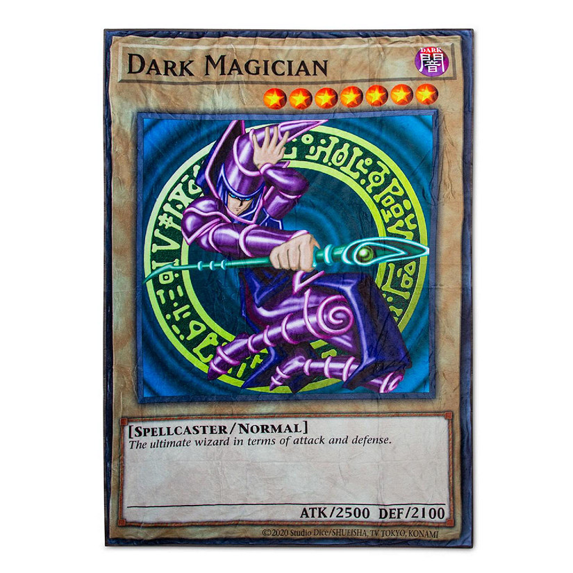 Yu-Gi-Oh! Dark Magician Card Fleece Throw Blanket  45 x 60 Inches Image