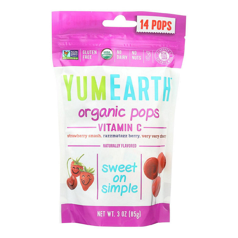 Yummy Earth Organic Vitamin C Pops, 3 oz, Pack of 6 Image