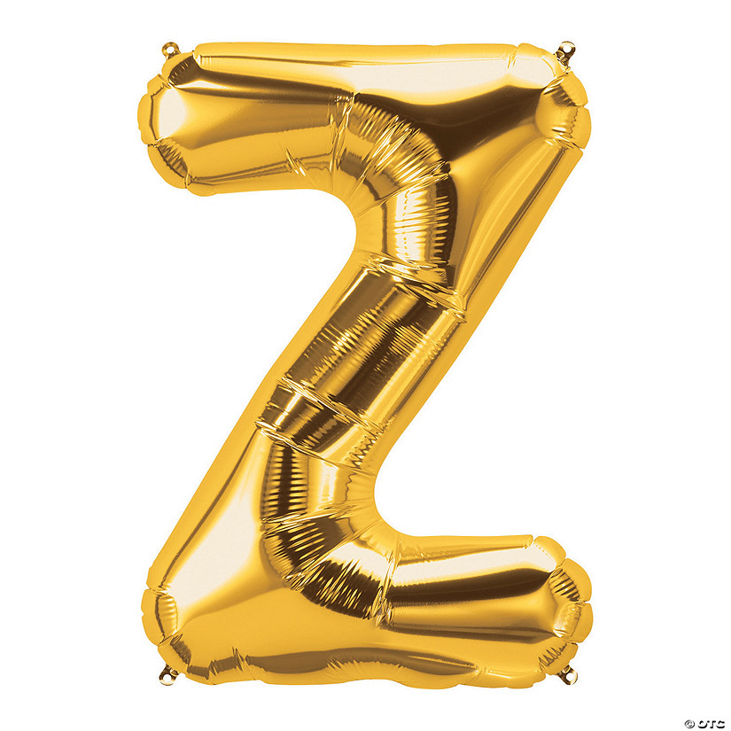 Z Gold Letter 34" Mylar Balloon Image