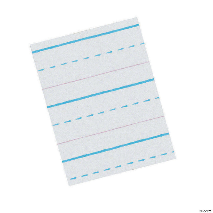 Zaner-Bloser Sulphite Handwriting Paper - Dotted Midline, 1/2" x 1/4" x 1/4" Ruled Long, 10-1/2" x 8", Qty 500 Image