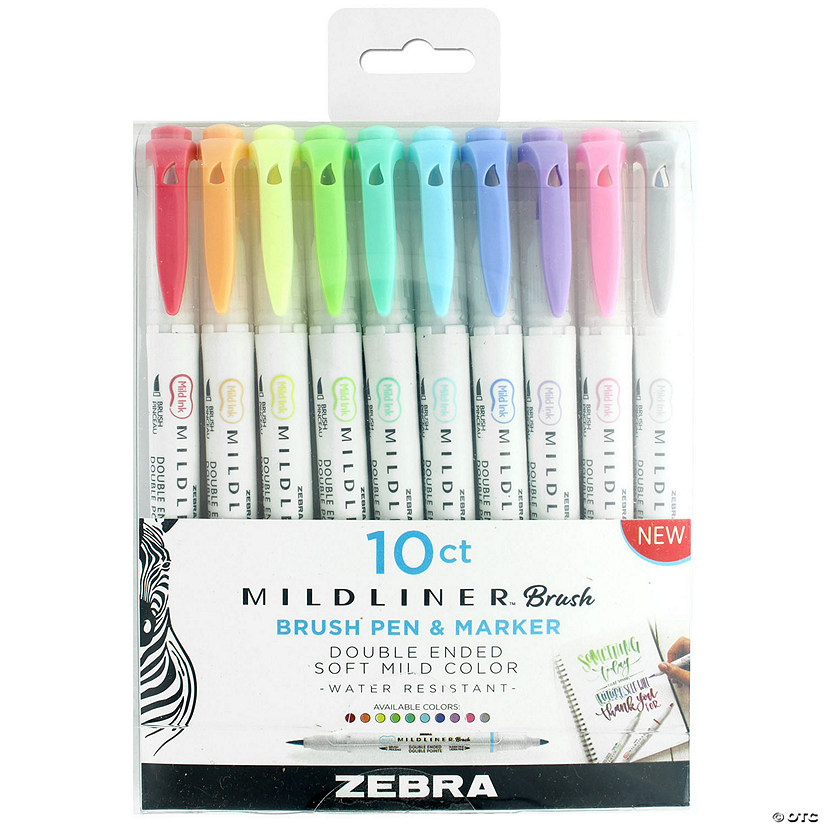 Zebra Mildliner Brush Marker Set 15pc