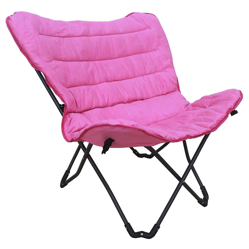 Zenithen Limited Pink Butterfly Folding Chair - Great Bedrooms, Rec-rooms, etc. Image