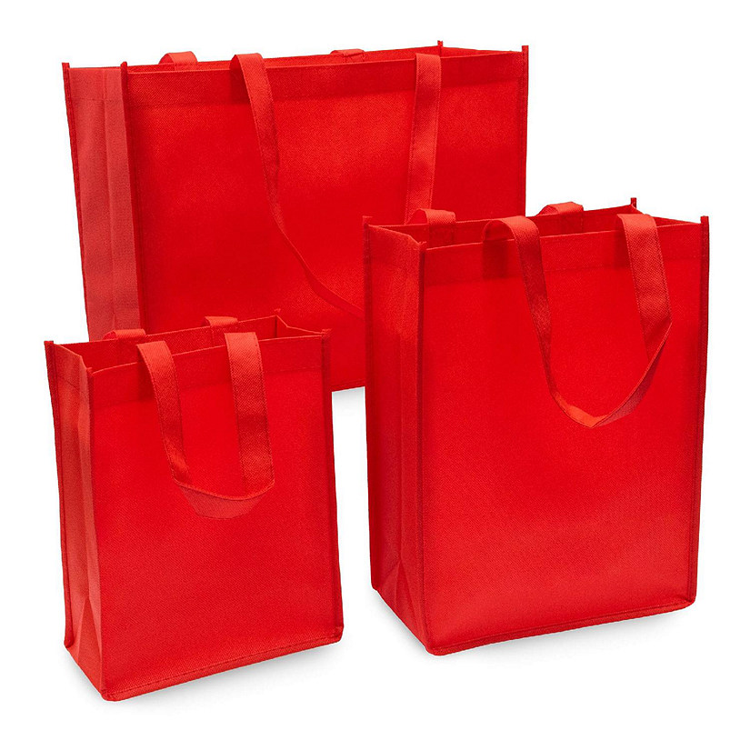 Costco Wholesale Reusable Tote Bag - Red/Blue w/ Red Handles,  ~16"x16"x8", New