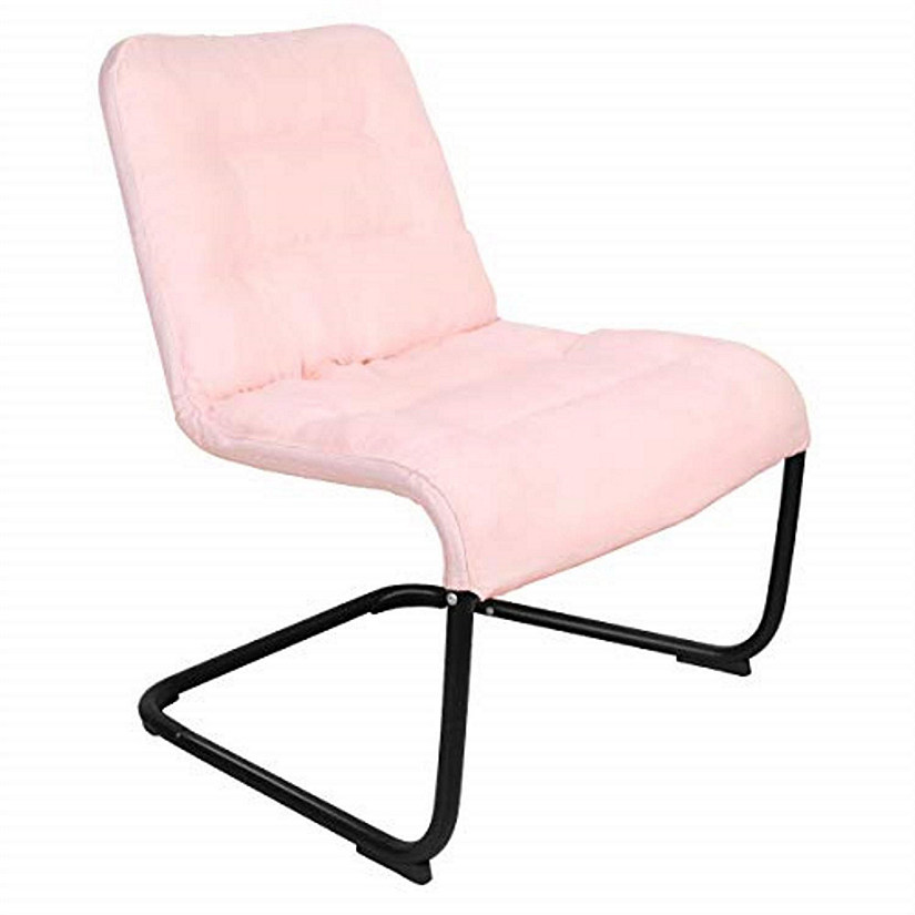 Zenree Comfortable Teens Bedroom Chair, College Dorm, Soft Padded Seat, Pink Image