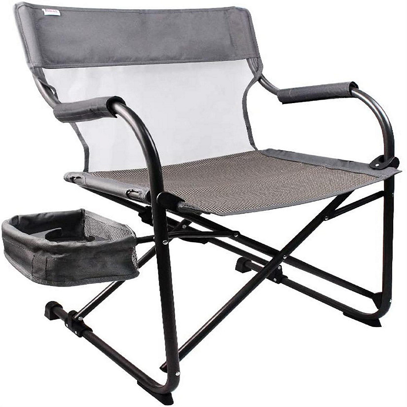 Zenree Heavy Duty Portable Camping Folding Director's Chair Outdoor, Gray Image