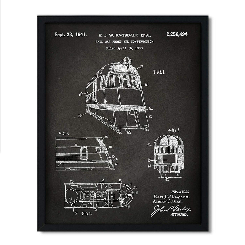 Zephyr Train Patent Poster 8.5x11in Image