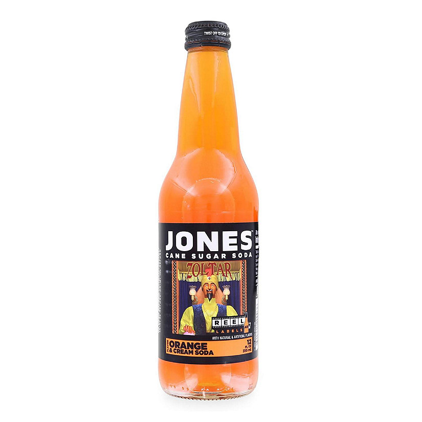 Zoltar AR Reel Label 12oz Jones Soda  Orange and Cream Image