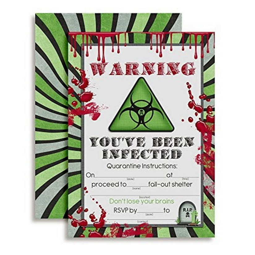 Zombie Biohazard Invitations 40pc. by AmandaCreation Image