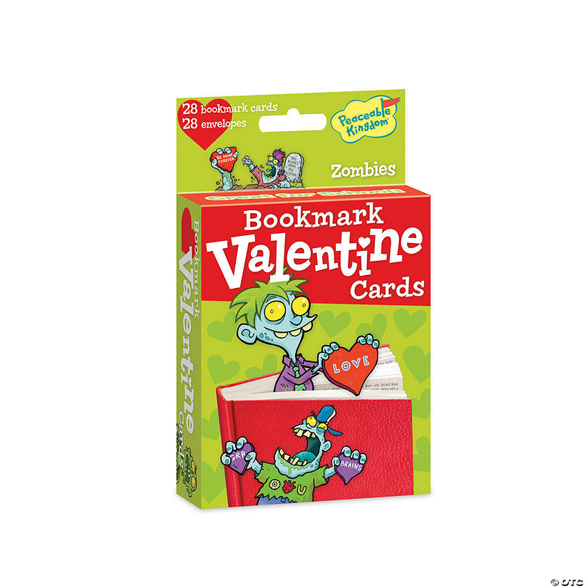 Zombie Bookmark Valentines Image