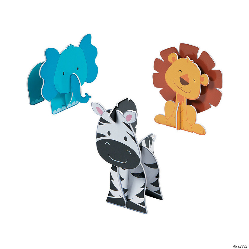 Zoo Animal Centerpieces 3 Pc. Oriental Trading