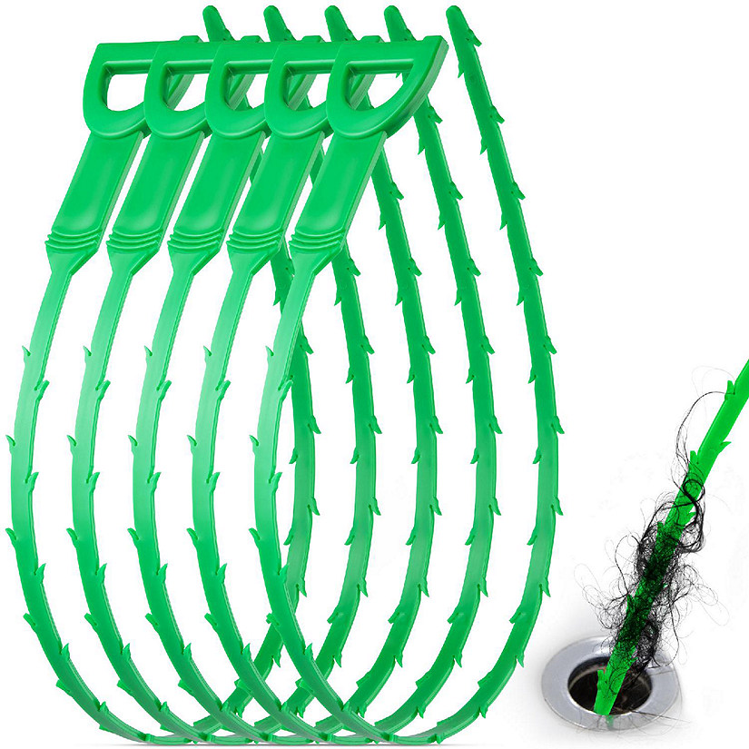 Zulay Kitchen Plumbing Snake Drain Clog Remover (Green) Image