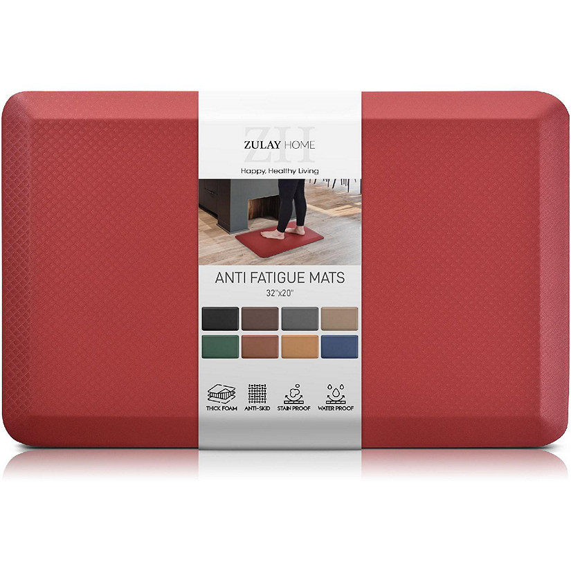 Zulay Kitchen Zulay Home Anti Fatigue Mat 32x20 Red Image