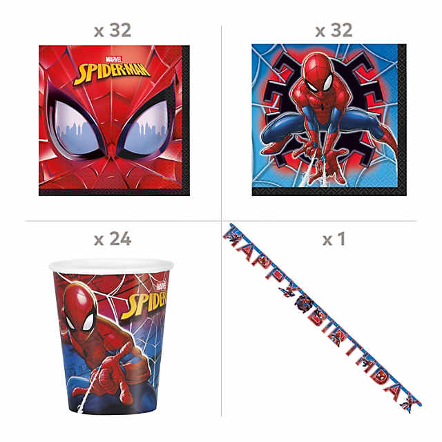 188 Pc. Marvel’s Spider-Man™ Disposable Tableware Kit for 24 Guests