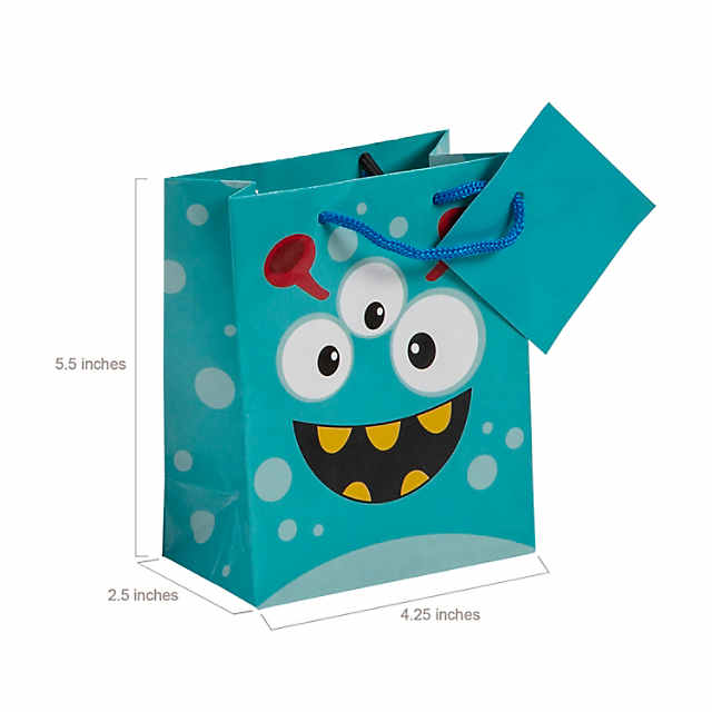 THREEMAO 16 Pcs Axolotl Party Paper Gift Bags, 2 Styles Party