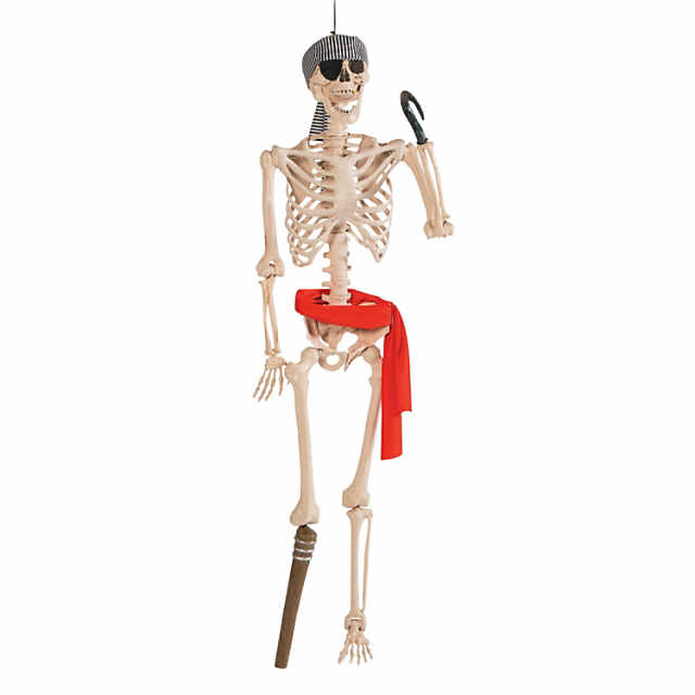 5 ft Posable Pirate Skeleton Halloween Decoration