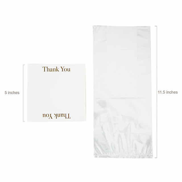 5 1/2 x 11 Bulk 50 Pc. Clear Cellophane Treat Bags