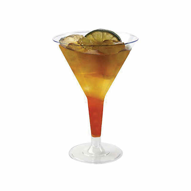 6oz. Plastic Martini Cups - 6 per pack