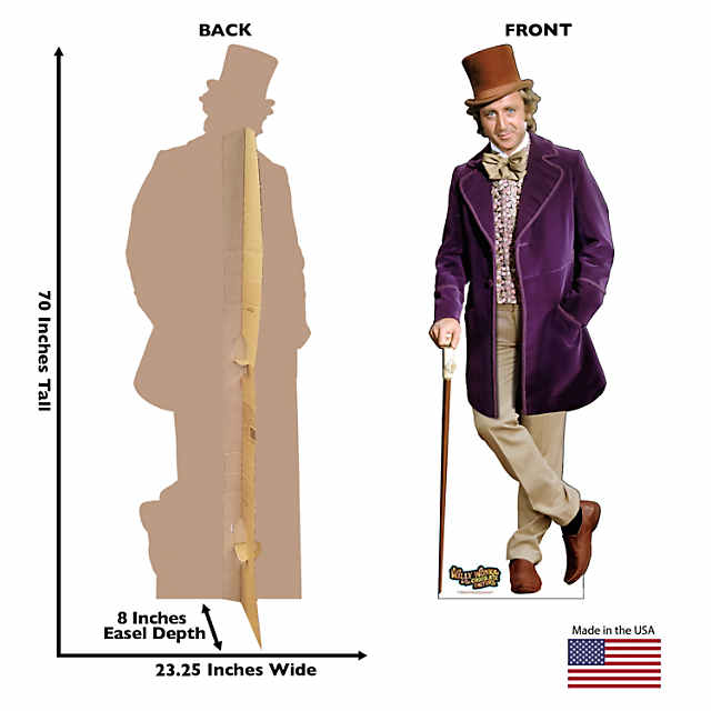 70 Willy Wonka & the Chocolate Factory™ Willy Wonka Life-Size Cardboard  Cutout Stand-Up