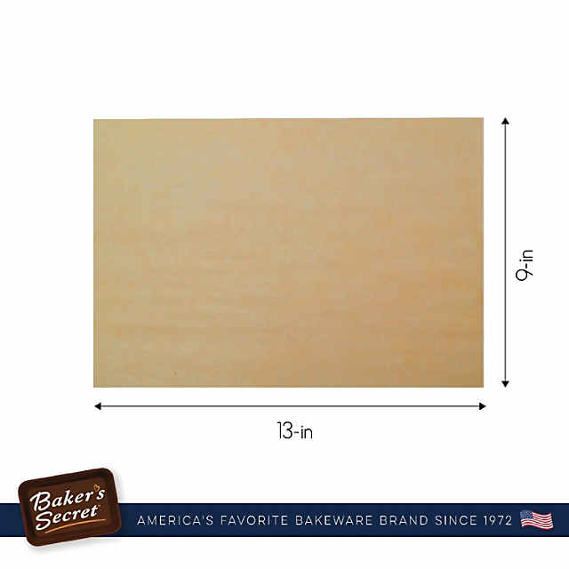 Baker's Secret Paper Microwave Safe Unbleached Parchment Paper Sheets 9x 13