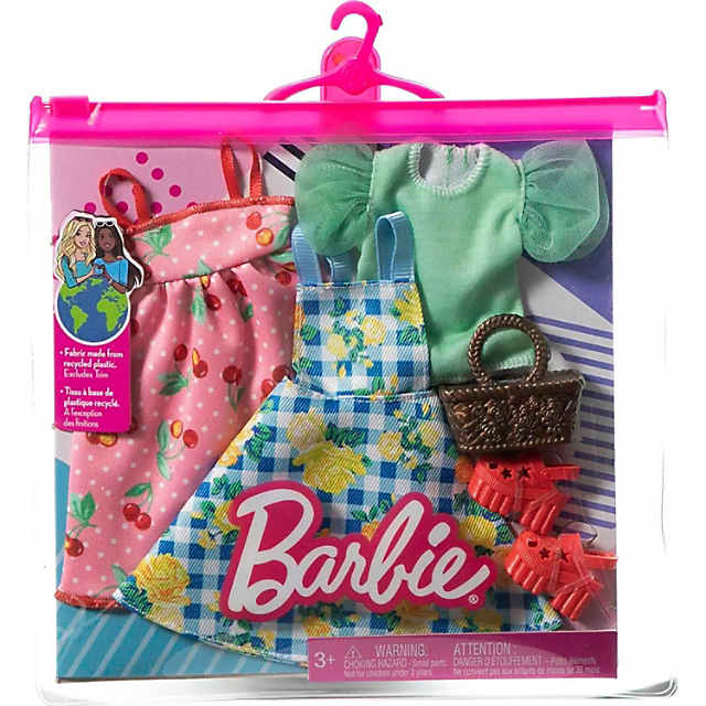 Barbie Clothes Fashion 2-Pack for Barbie Dolls 2 Picnic-Themed Outfits with  Styling Pieces