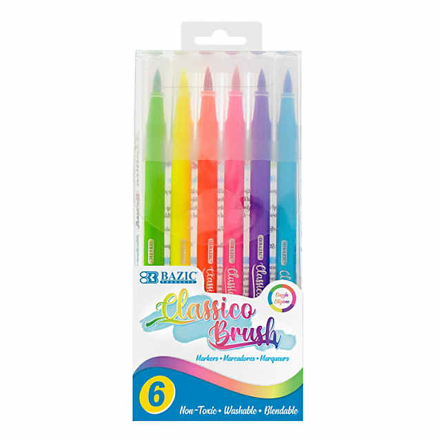 Bazic 8 Color Broad Line Jumbo Washable Markers