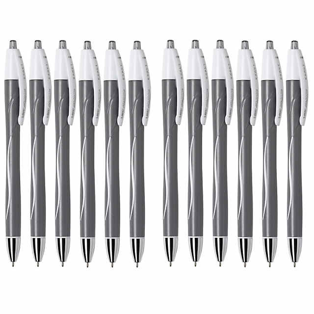 BIC Atlantis Exact Retractable Ballpoint Pens, Fine Point, 0.7 mm, Black, 12 pack