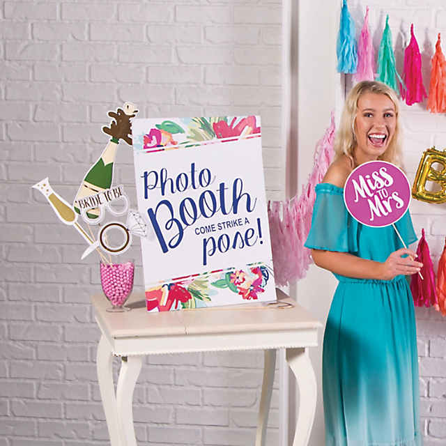 Bright Floral Photo Booth Sign 17 x 23