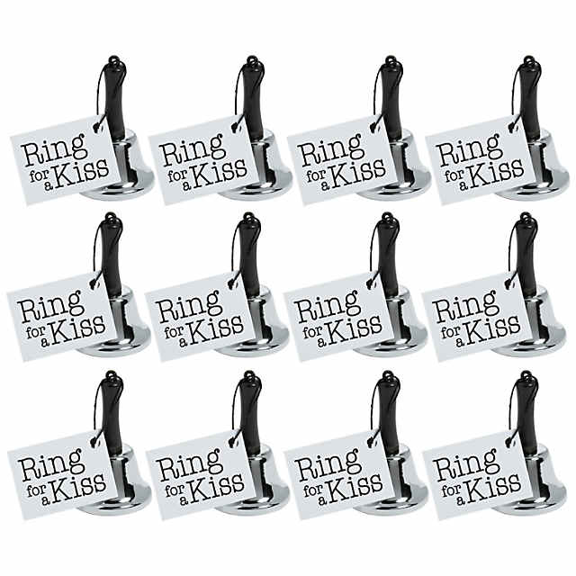 Bulk 48 Pc. Ring for a Kiss Bells with Tags