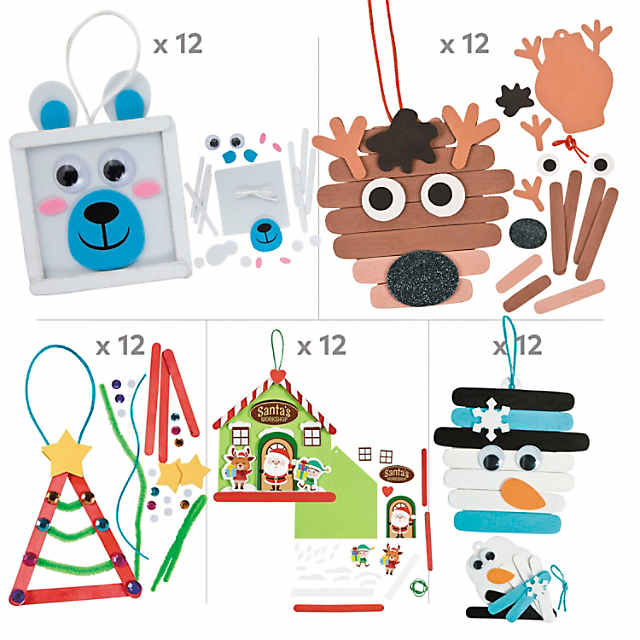 4E's Novelty Christmas Snowman Stick Ornament Craft Kit (12 Pack) Bulk –  4Es novelty