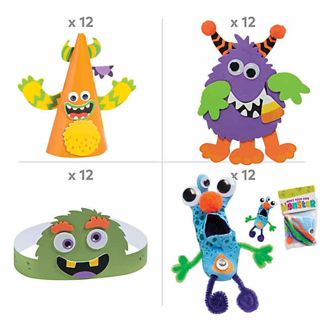 Bulk Monster Character Craft Kit Assortment - Makes 48