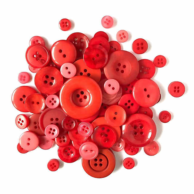 Buttons Galore Pink Grapefruit Craft & Sewing Buttons in Mason Jar - 3.5 oz