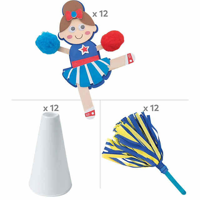 How to make a cheerleader's pom pom part 6  Diy pom pom, Crafts for kids,  Cheerleading