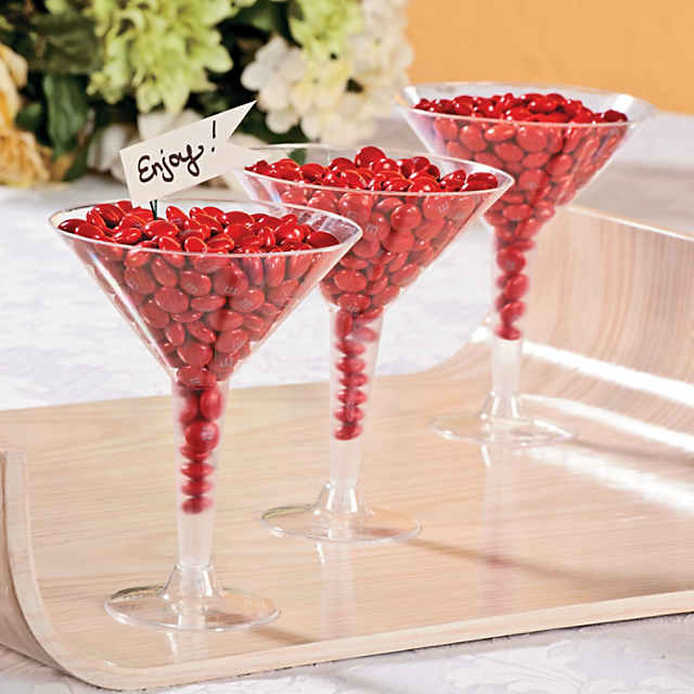 Clear - Plastic Martini Glasses 8oz 20/Pkg