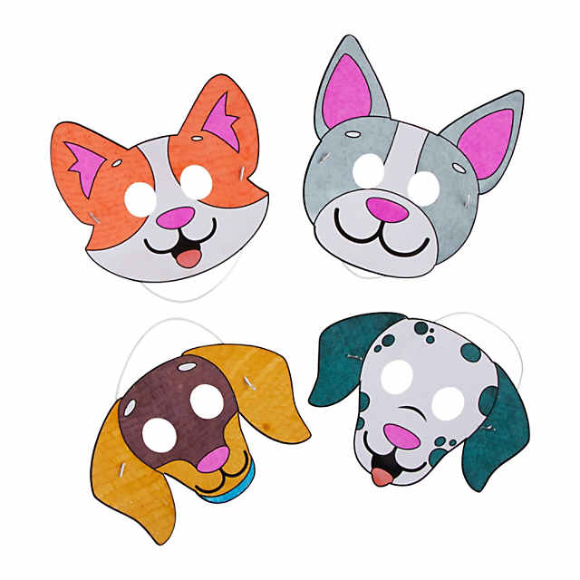 Color Your Own Zoo Animal Masks - 12 Pc.